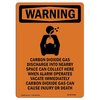 Signmission OSHA Warning Sign, 10" Height, Aluminum, Carbon Dioxide Gas, Portrait, V-13005 OS-WS-A-710-V-13005